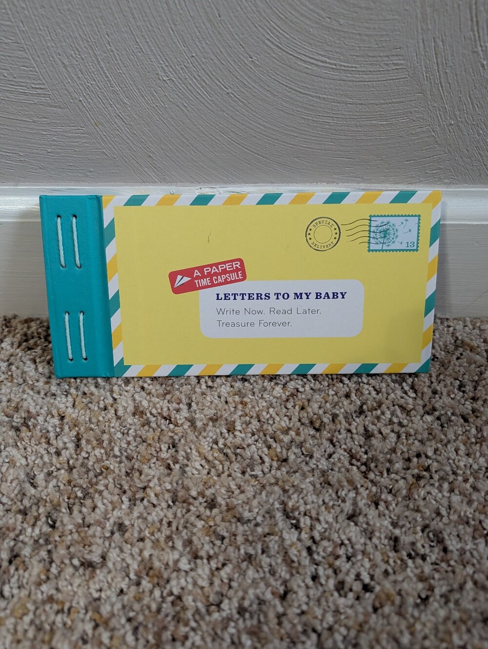 Letters to My Baby Keepsake Book - Yellow & Teal